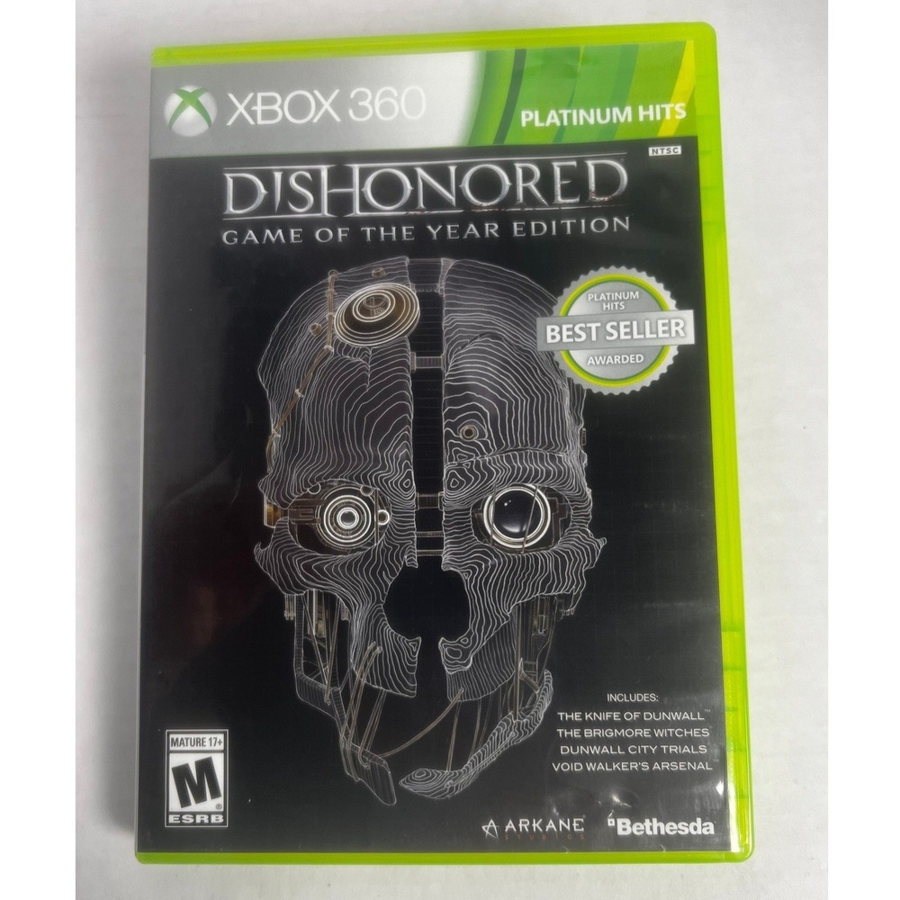 Dishonored Game of the Year Edition Xbox 360 Platinum Hits  CIB  2-Disc Set